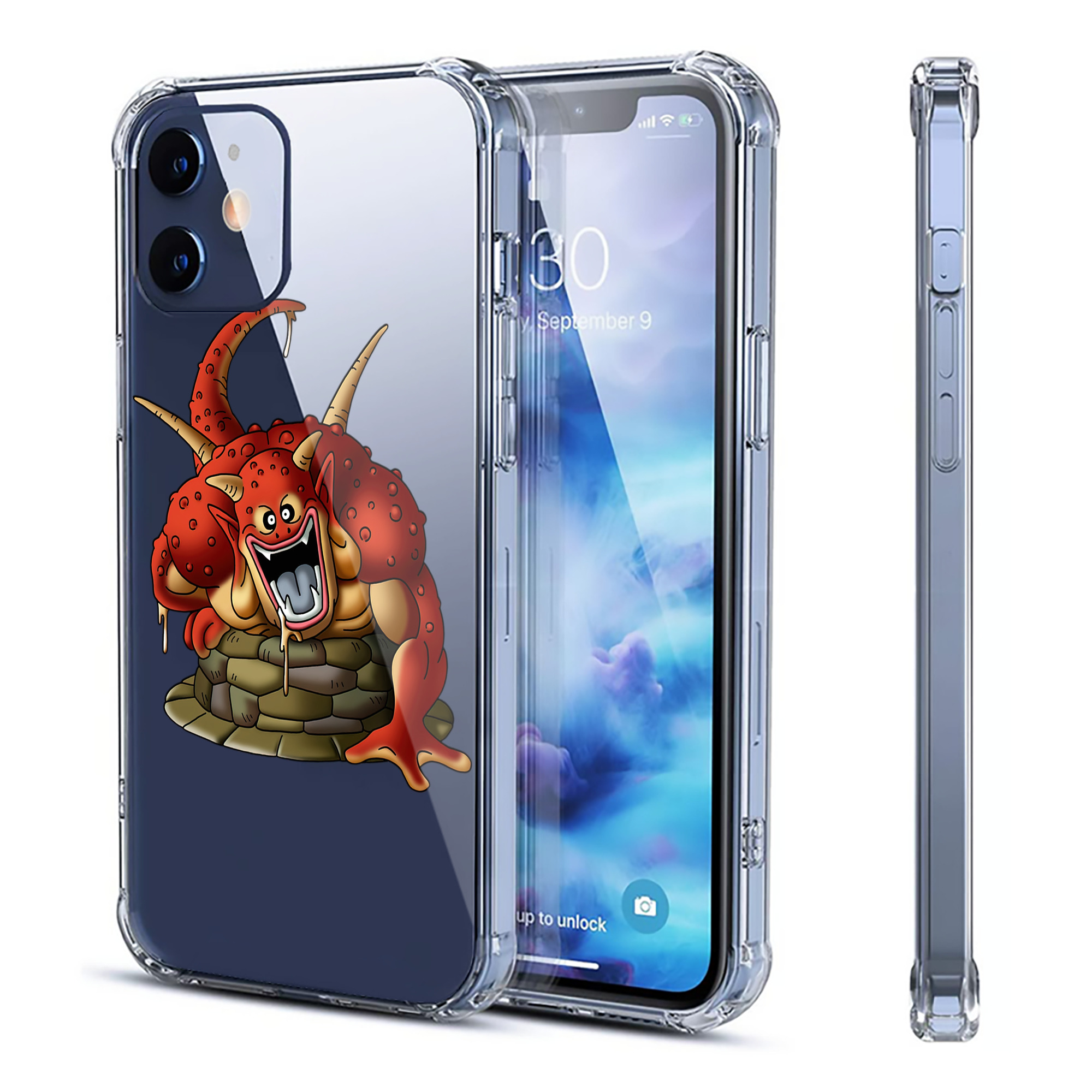 （画像用） ドラゴンクエスト Doragon Kuesuto Dragon Quest 【iPhone 12シリーズ対応】透明スマホケース（クリアソフトケース）